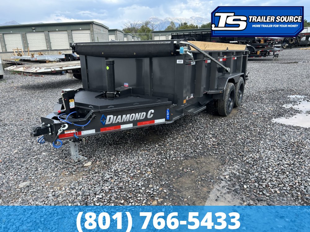 7x14 Diamond C LPT 208 Dump Trailer - 32" Sides - 18K GVWR - 18 Ply Tires, ABS Brakes, Board Brackets