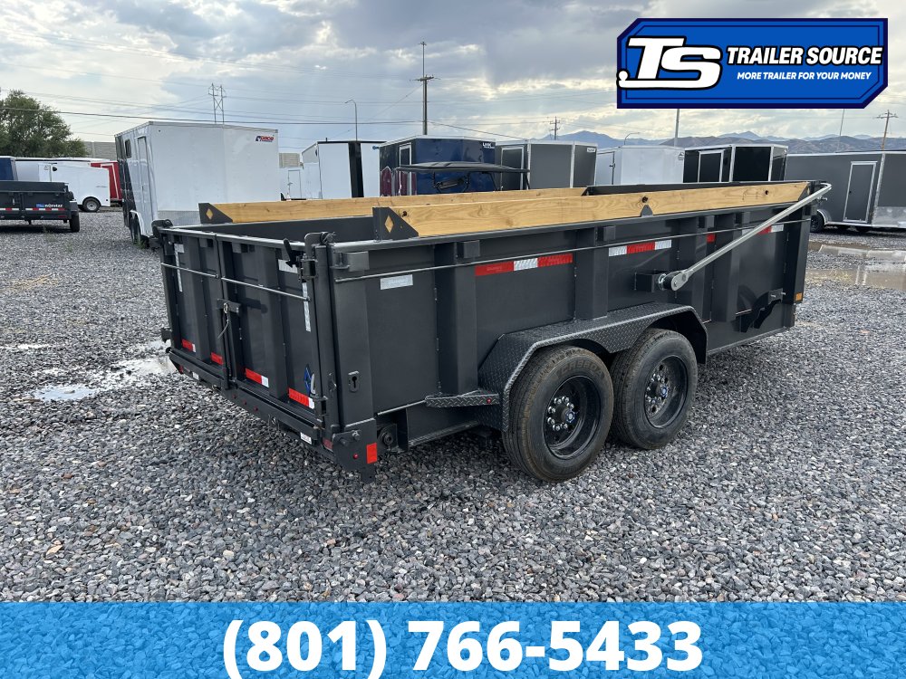 7x14 Diamond C LPT 208 Dump Trailer - 32" Sides - 18K GVWR - 18 Ply Tires, ABS Brakes, Board Brackets