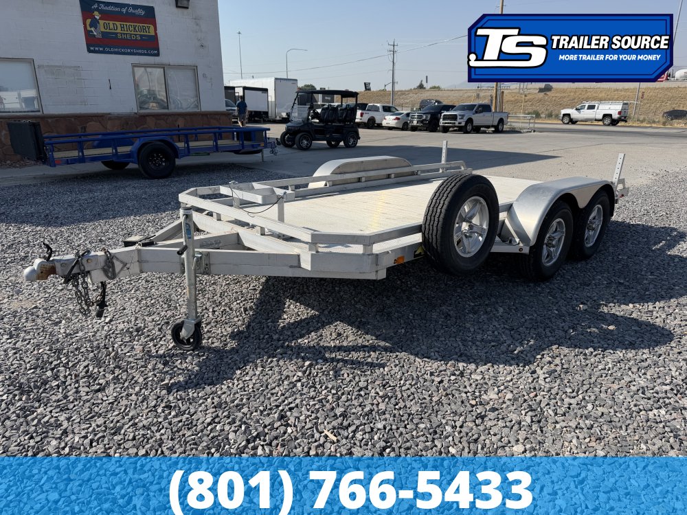 6.5x14 Aluma UTILITY Equipment Trailer - 7K GVWR - Alloy Wheels, Slide Out Ramps, Spare Tire, Stabilizer Jacks