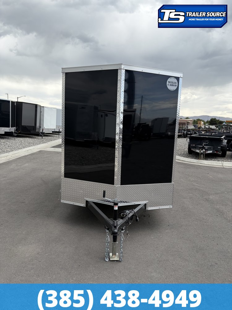 6x12 Wells Cargo FastTrac Enclosed Cargo Trailer - 6'6" Interior - 7K GVWR - .080 PolyCor, Ramp Door, Ramp Extension
