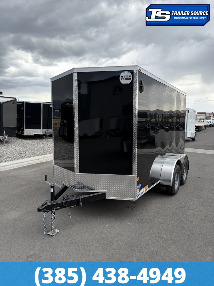 6x12 Wells Cargo FastTrac Enclosed Cargo Trailer - 6'6" Interior - 7K GVWR - .080 PolyCor, Ramp Door, Ramp Extension