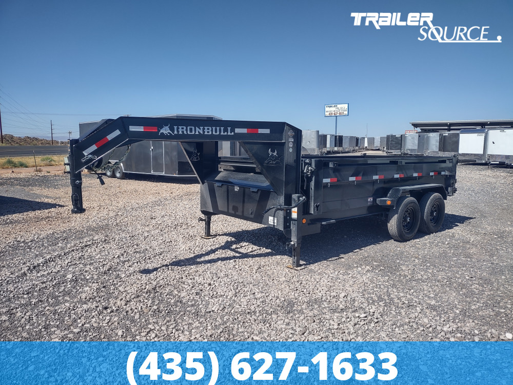 7x14 Iron Bull DTG 24" Sides 15K Gooseneck Dump