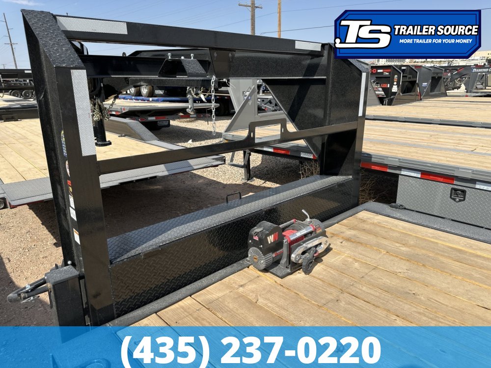 8.5x24 Maxx-D T6X Gooseneck Power Tilt Trailer -  14K GVWR - Wide Body w/ Drive Over Fenders, Winch Package