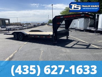 8.5x24 Maxx-D T6X Gooseneck Power Tilt Trailer -  14K GVWR - Wide Body w/ Drive Over Fenders, Winch Package