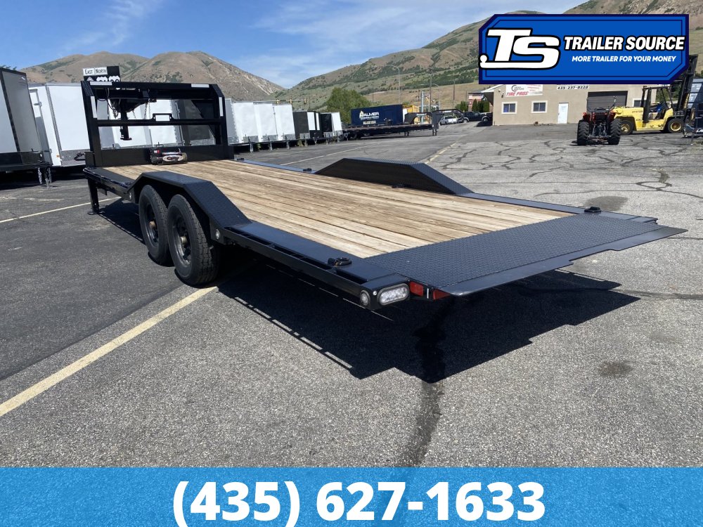 8.5x24 Maxx-D T6X Gooseneck Power Tilt Trailer -  14K GVWR - Wide Body w/ Drive Over Fenders, Winch Package