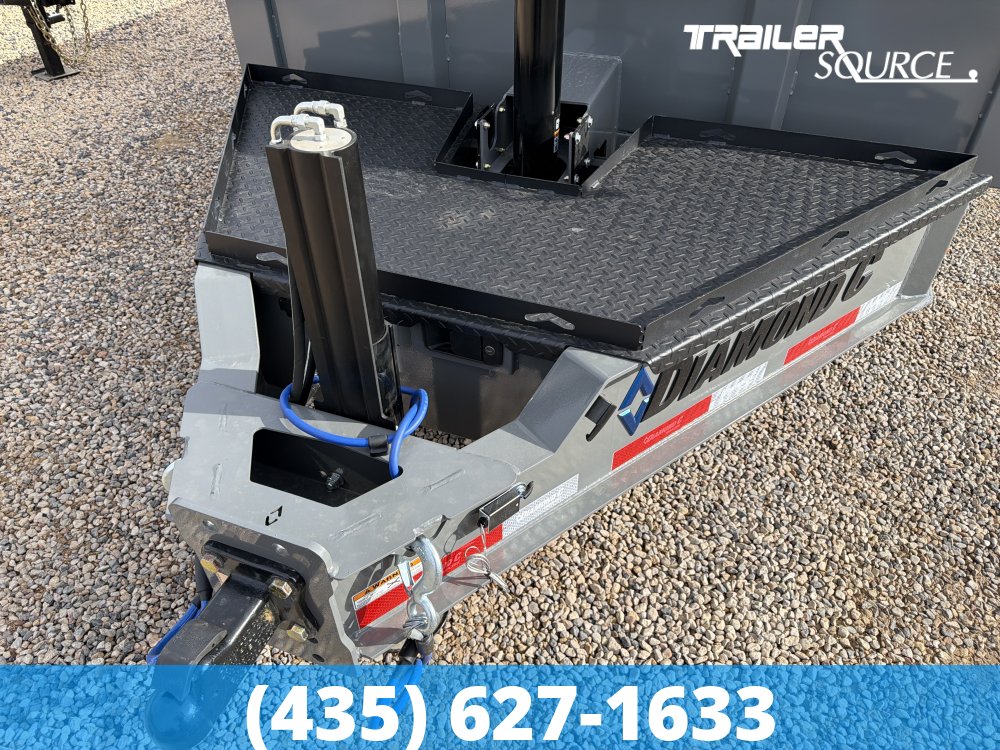 7x16 Diamond C LPT 307 Dump Trailer - 32" Sides - 24K GVWR 7G Floor and Walls, Board Brackets, Hydraulic Jack(s)