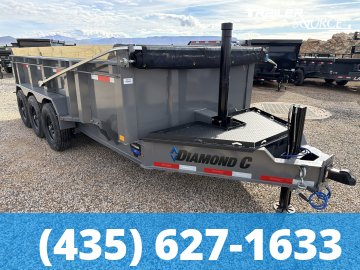 7x16 Diamond C LPT 307 Dump Trailer - 32" Sides - 24K GVWR 7G Floor and Walls, Board Brackets, Hydraulic Jack(s)