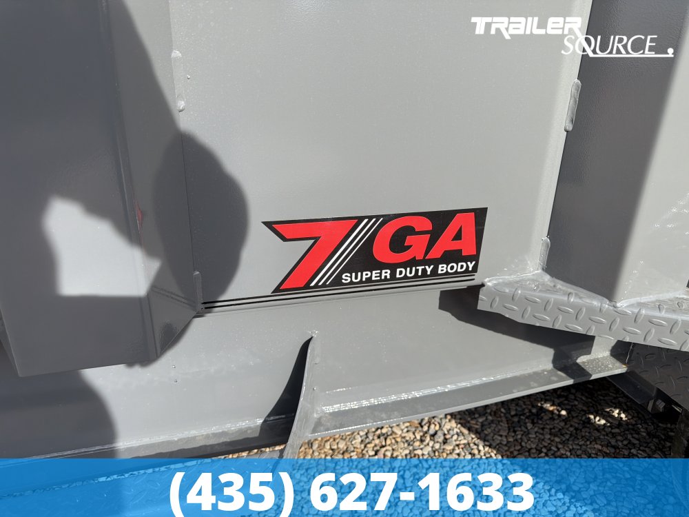 7x16 Diamond C LPT 307 Dump Trailer - 32" Sides - 24K GVWR 7G Floor and Walls, Board Brackets, Hydraulic Jack(s)