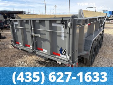 7x16 Diamond C LPT 307 Dump Trailer - 32" Sides - 24K GVWR 7G Floor and Walls, Board Brackets, Hydraulic Jack(s)