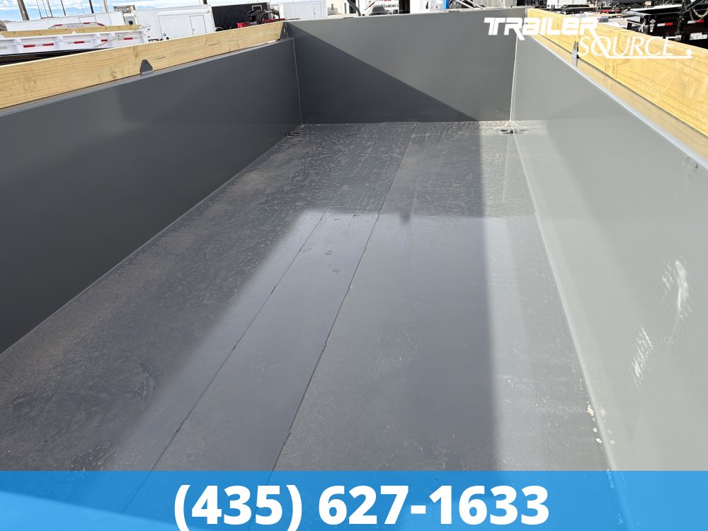 7x16 Diamond C LPT 307 Dump Trailer - 32" Sides - 24K GVWR 7G Floor and Walls, Board Brackets, Hydraulic Jack(s)