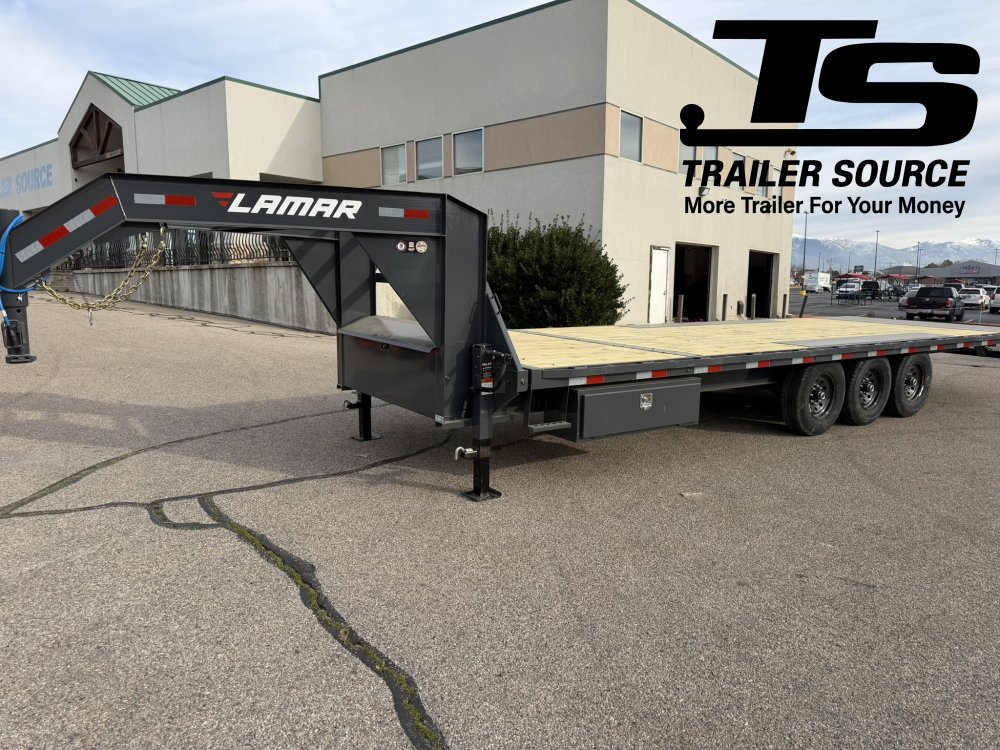 8.5x26 Lamar FA Gooseneck Deckover Tilt Trailer -  21K GVWR -