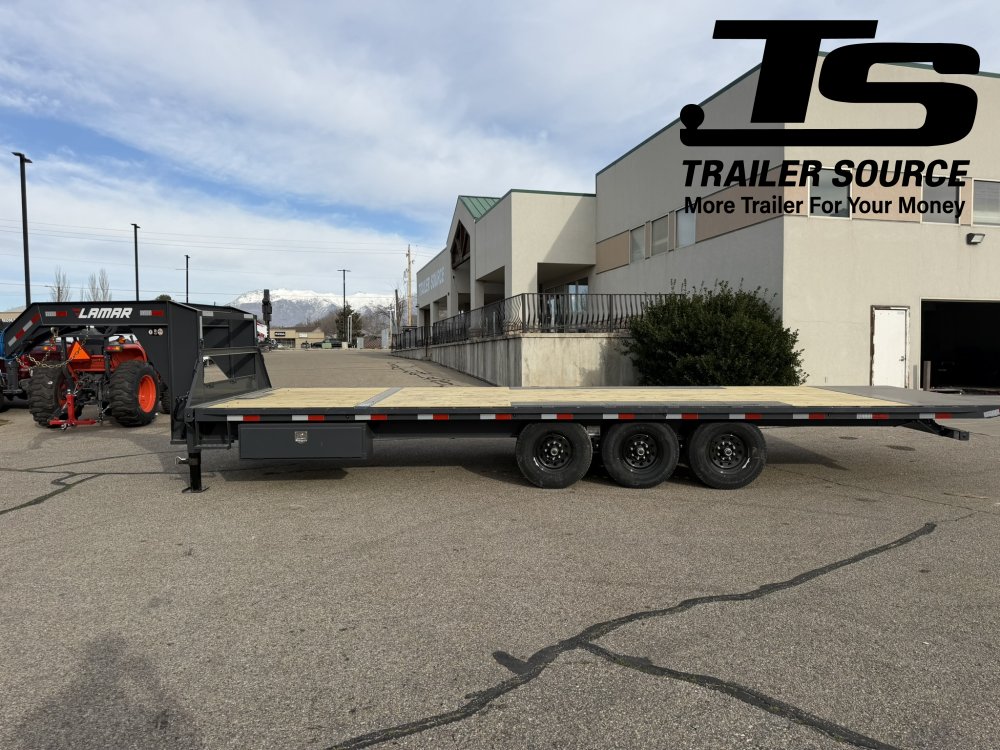 8.5x26 Lamar FA Gooseneck Deckover Tilt Trailer -  21K GVWR -