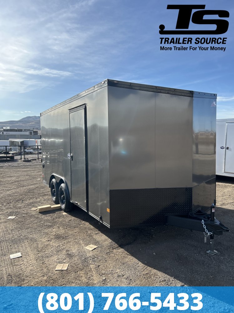 8.5x16 American Hauler Night Hawk Enclosed Cargo Trailer - 7'0" Interior - 10K GVWR - Black Out Package, Dovetail