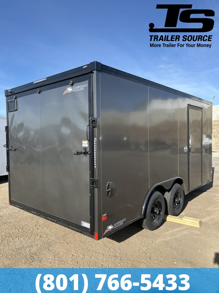 8.5x16 American Hauler Night Hawk Enclosed Cargo Trailer - 7'0" Interior - 10K GVWR - Black Out Package, Dovetail