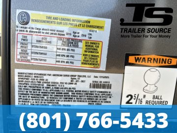 8.5x16 American Hauler Night Hawk Enclosed Cargo Trailer - 7'0" Interior - 10K GVWR - Black Out Package, Dovetail