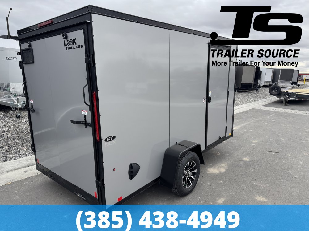 6x12 Look ST DLX Enclosed Cargo Trailer - 6'6" Interior - 3.5K GVWR - .080 PolyCor, Alloy Wheels, Black Out Package