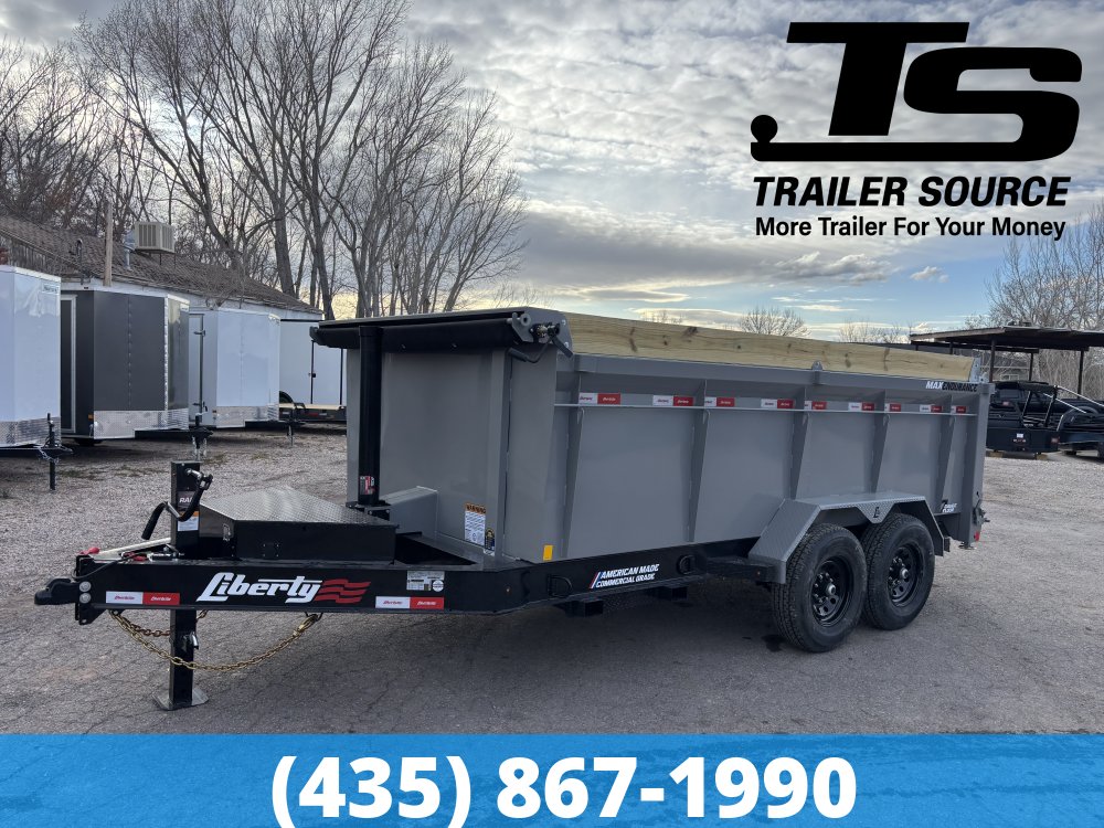 7x14 Liberty LD Dump Trailer - 40" Sides - 15.4K GVWR - 2 Tone Color