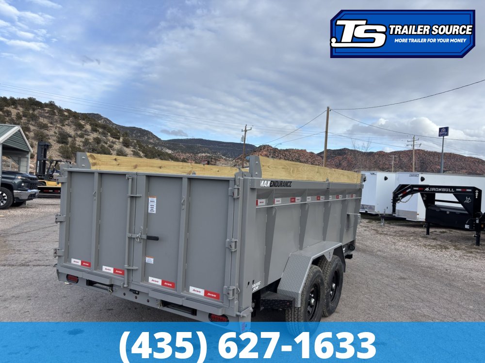 7x14 Liberty LD Dump Trailer - 44" Sides - 15.4K GVWR - 2 Tone Color, 7 Gauge Floor, Board Brackets, Fork Holders, Telescopic