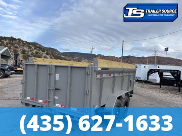 7x14 Liberty LD Dump Trailer - 44" Sides - 15.4K GVWR - 2 Tone Color, 7 Gauge Floor, Board Brackets, Fork Holders, Telescopic