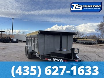 7x14 Liberty LD Dump Trailer - 44" Sides - 15.4K GVWR - 2 Tone Color, 7 Gauge Floor, Board Brackets, Fork Holders, Telescopic