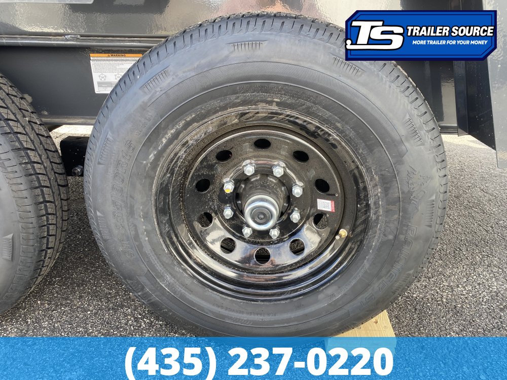 7x14 Lamar DT Dump Trailer - 24" Sides - 14K GVWR - Stabilizer Jacks, Telescopic