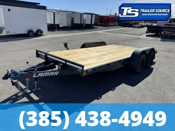 7x16 Lamar CE Flatbed Car Hauler Trailer - 7K GVWR -