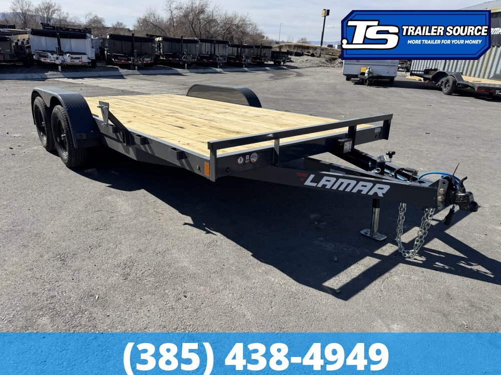 7x16 Lamar CE Flatbed Car Hauler Trailer - 7K GVWR -