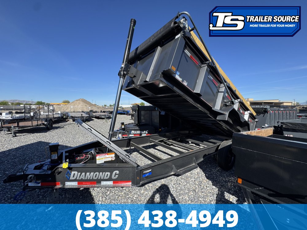 7x16 Diamond C LPT 208 Dump Trailer - 32" Sides - 18K GVWR - 18 Ply Tires