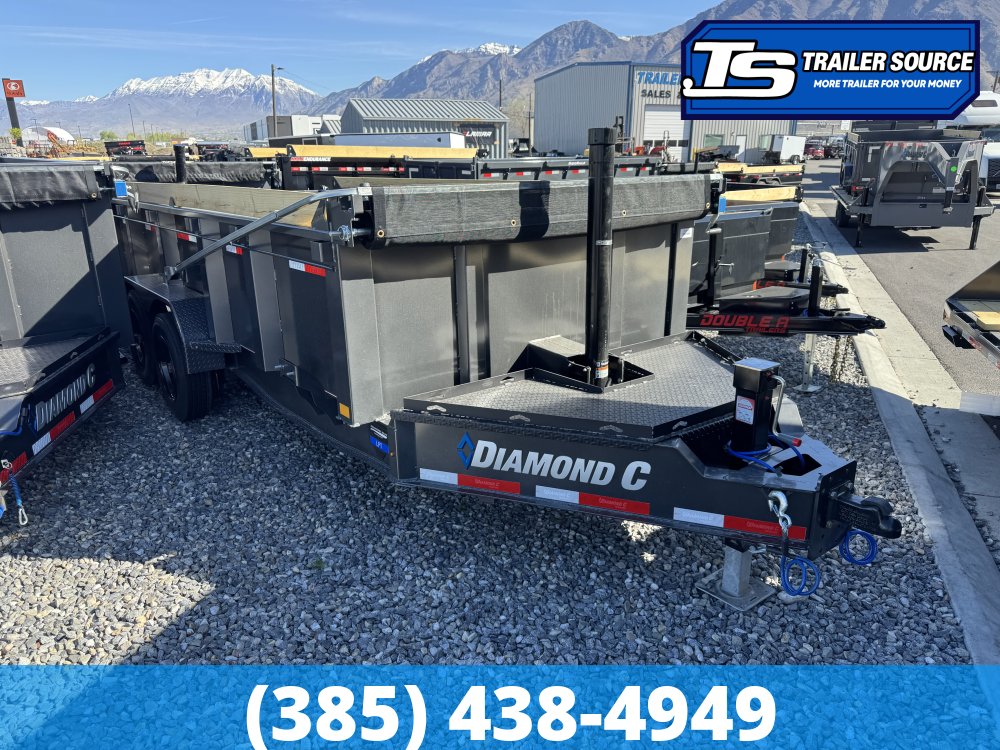 7x16 Diamond C LPT 208 Dump Trailer - 32" Sides - 18K GVWR - 18 Ply Tires