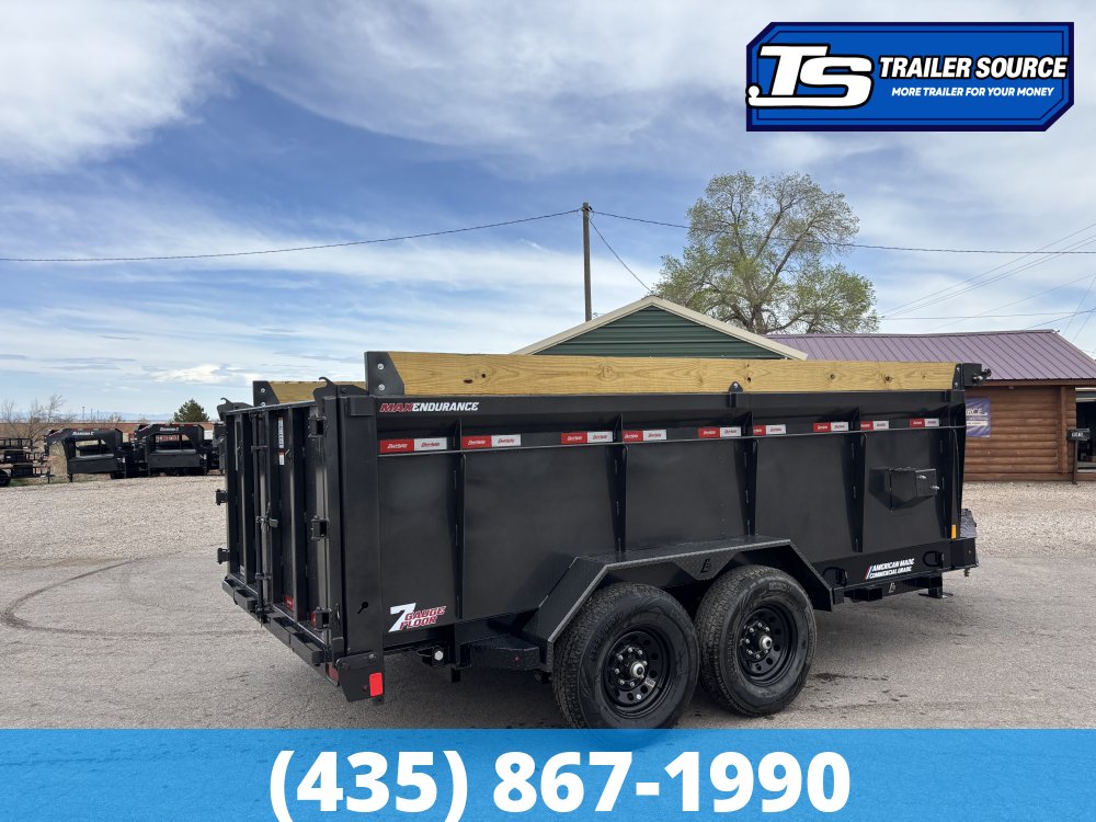 7x14 Liberty LD Dump Trailer - 40" Sides - 15.4K GVWR - 2 Tone Color