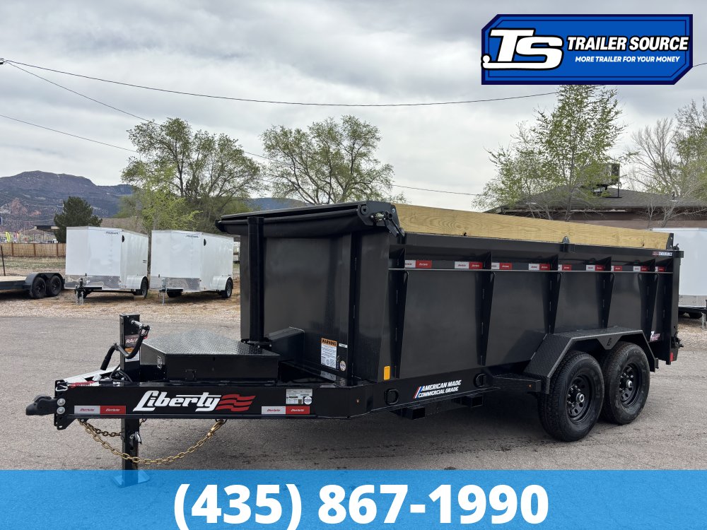 7x14 Liberty LD Dump Trailer - 40" Sides - 15.4K GVWR - 2 Tone Color