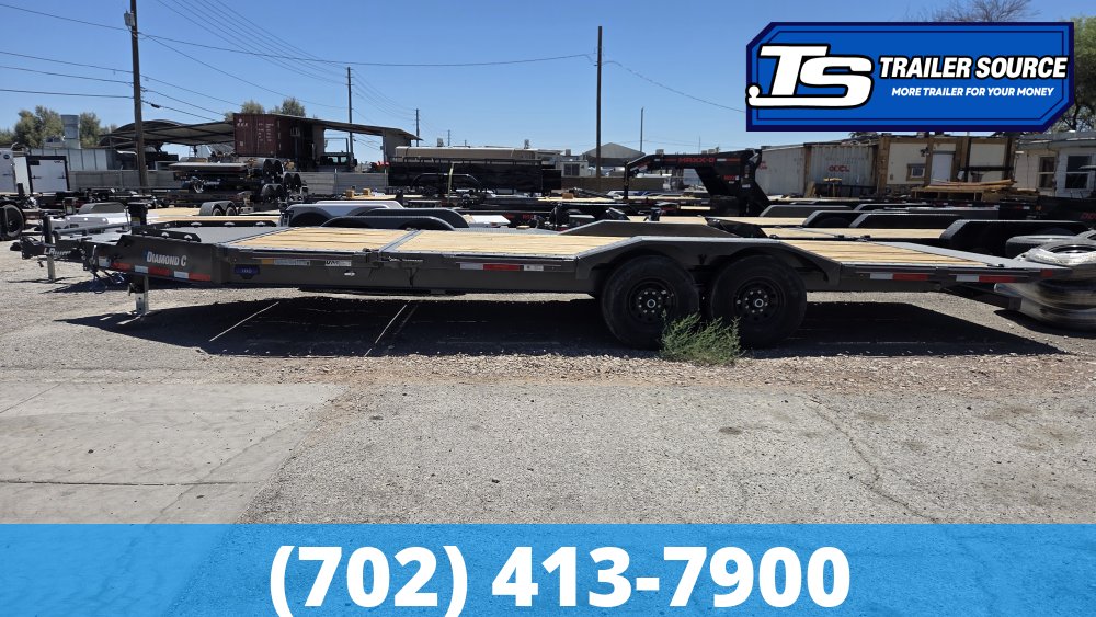 8.5x22 Diamond C HXD 207 Wide Body w/ Drive Over Fenders Tilt Trailer - 15.5K GVWR -