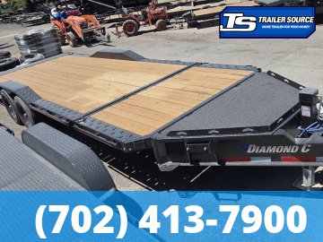 8.5x22 Diamond C HXD 207 Wide Body w/ Drive Over Fenders Tilt Trailer - 15.5K GVWR -