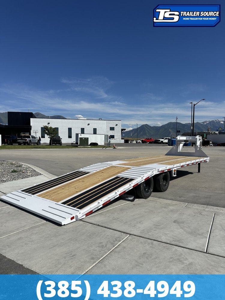 8.5x32 Diamond C FMAX-HDT 212 Gooseneck Hydraulic Dovetail Equipment Trailer - 25.9K GVWR - Hydraulic Jack(s)
