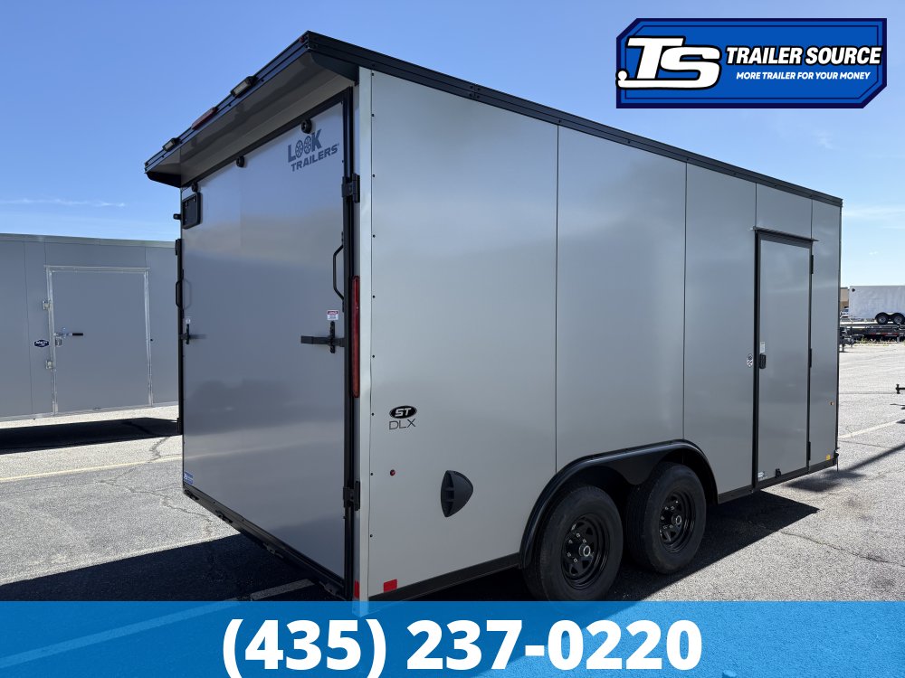 8.5x16 Look ST DLX Enclosed Cargo Trailer - 7'0" Interior - 10K GVWR - .080 PolyCor, Black Out Package, Rear Spoiler w/ Load Lights