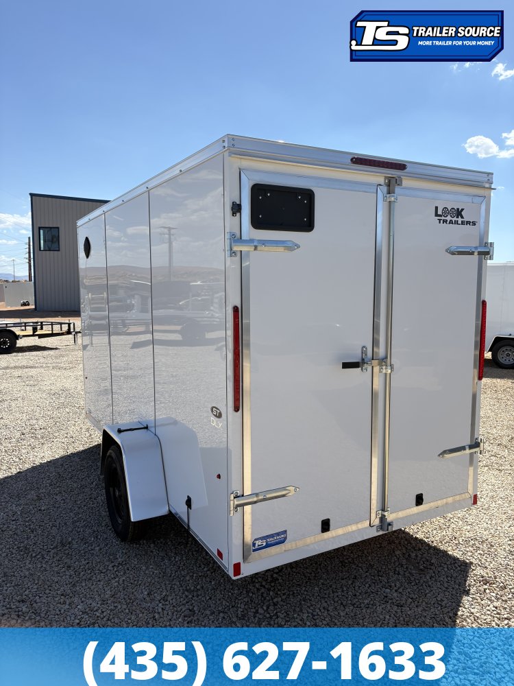 6x12 Look ST DLX Enclosed Cargo Trailer - 6'6" Interior - 3.5K GVWR - .080 PolyCor, Barn Doors