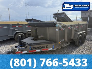 7x14 Diamond C LPT 208 Dump Trailer - 32" Sides - 18K GVWR - 18 Ply Tires, ABS Brakes, Board Brackets, Hydraulic Jack(s)