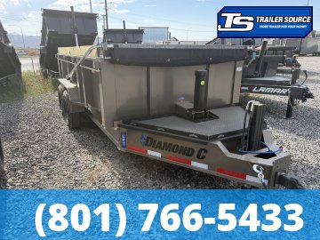 7x14 Diamond C LPT 208 Dump Trailer - 32" Sides - 18K GVWR - 18 Ply Tires, ABS Brakes, Board Brackets, Hydraulic Jack(s)