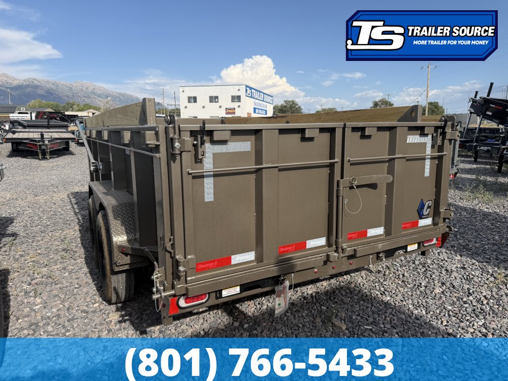 7x14 Diamond C LPT 208 Dump Trailer - 32" Sides - 18K GVWR - 18 Ply Tires, ABS Brakes, Board Brackets, Hydraulic Jack(s)