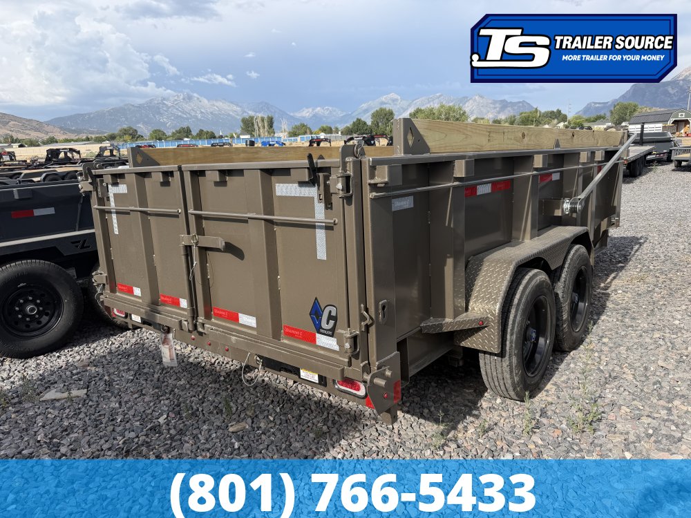 7x14 Diamond C LPT 208 Dump Trailer - 32" Sides - 18K GVWR - 18 Ply Tires, ABS Brakes, Board Brackets, Hydraulic Jack(s)