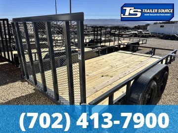 7x14 Lamar UC Tandem Axle Utility Trailer - 7K GVWR - Dovetail