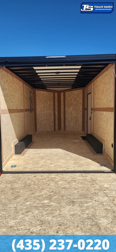 8.5x16 American Hauler Night Hawk Enclosed Cargo Trailer - 7'6" Interior - 10K GVWR - .080 PolyCor, Black Out Package, Dovetail