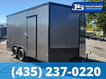 8.5x16 American Hauler Night Hawk Enclosed Cargo Trailer - 7'6" Interior - 10K GVWR - .080 PolyCor, Black Out Package, Dovetail