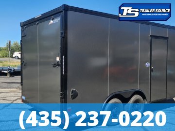 8.5x16 American Hauler Night Hawk Enclosed Cargo Trailer - 7'6" Interior - 10K GVWR - .080 PolyCor, Black Out Package, Dovetail