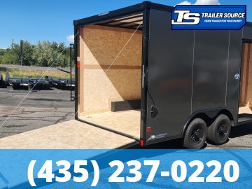 8.5x16 American Hauler Night Hawk Enclosed Cargo Trailer - 7'6" Interior - 10K GVWR - .080 PolyCor, Black Out Package, Dovetail