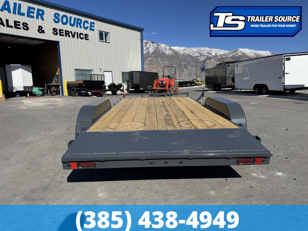 7x16 Lamar CE Flatbed Car Hauler Trailer - 7K GVWR -