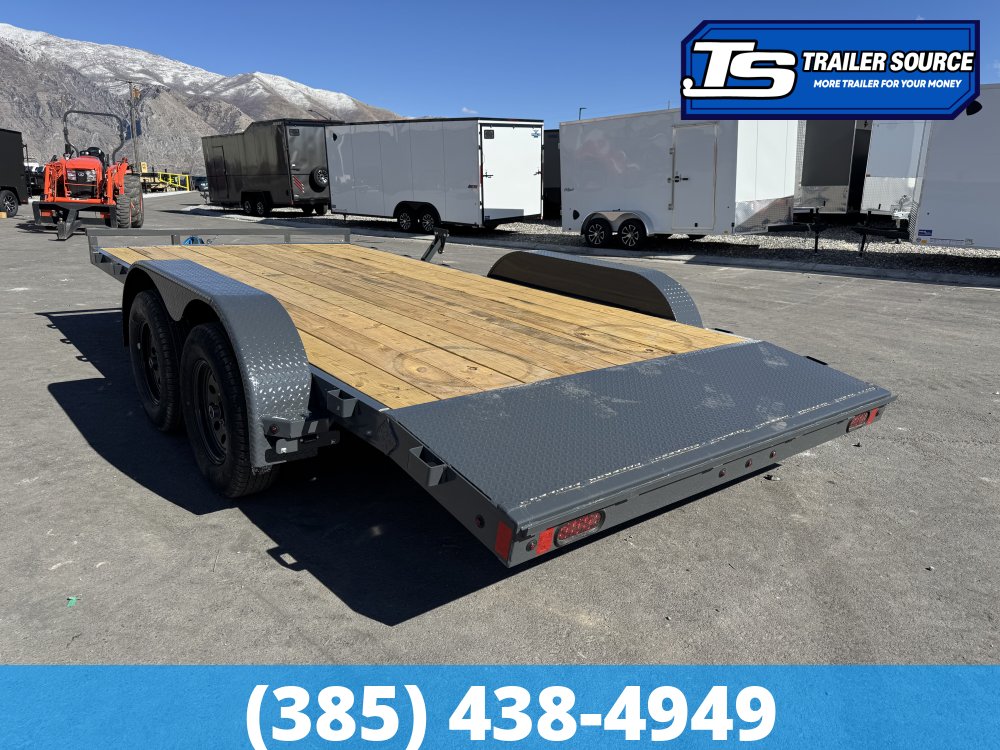 7x16 Lamar CE Flatbed Car Hauler Trailer - 7K GVWR -