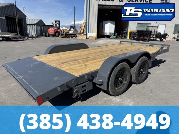 7x16 Lamar CE Flatbed Car Hauler Trailer - 7K GVWR -