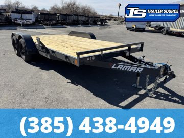 7x16 Lamar CE Flatbed Car Hauler Trailer - 7K GVWR -