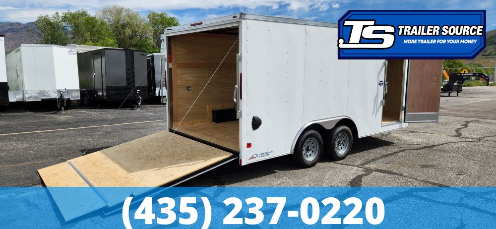 8.5x16 American Hauler Arrow Enclosed Cargo Trailer - 6'6" Interior - 7K GVWR - Ramp Door